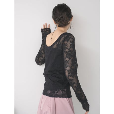 【Mewl】LACE LONG SLEEVE TOP