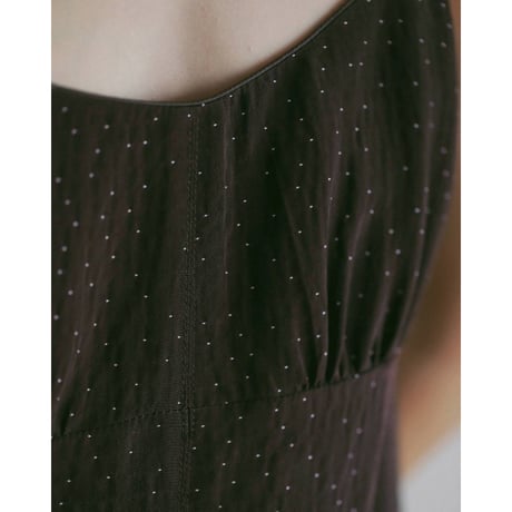 【anuke】Dotjacquard Camisole Tops　※納期4月中旬～5月中旬