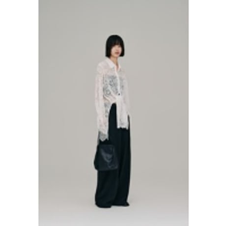 【Hella】scalloped lace shirt　※納期4月下旬～5月下旬