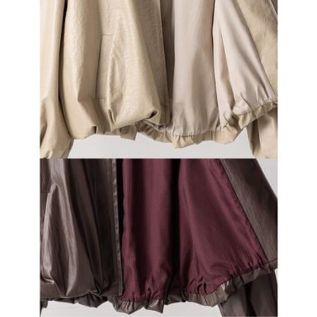 【YENN】LEATHER LIKE BLOUSON