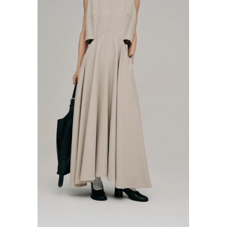 【Hella】side slash flare dress　※納期5月下旬～6月下旬