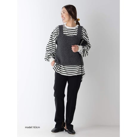 【YENN】STRIPE FORM LONG T