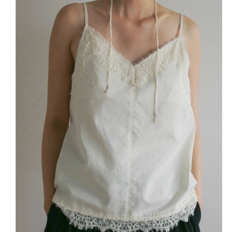 【anuke】Twill Lace Camisole　※納期3月下旬～4月下旬