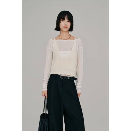 【Hella】ramie knit bustier　※納期4月下旬～5月下旬
