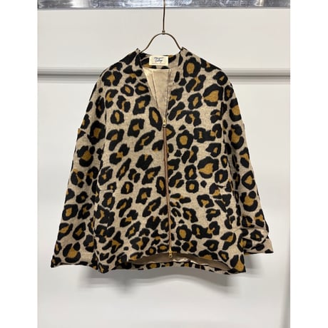 【MARGAUX VINTAGE】シャギージップコート　レオパード