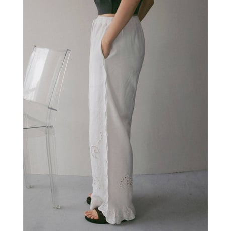 【anuke】Cutwork Lace Pants　※納期3月上旬〜4月上旬