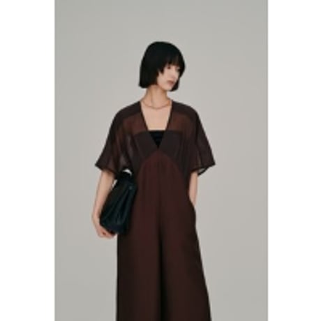 【Hella】sheer yoke jumpsuit　※納期3月下旬～4月下旬
