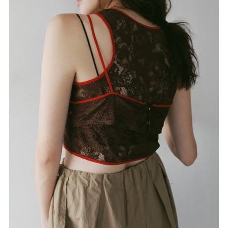 【anuke】Lace Sleeveless Tops　※納期5月中旬〜6月中旬