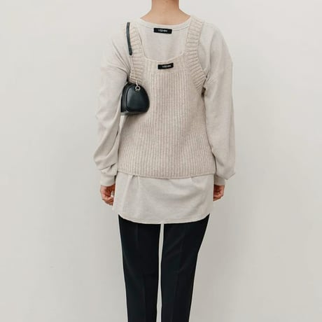 【YENN】CHUNKY KNIT VEST