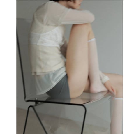 【anuke】Slit Chiffon Tops