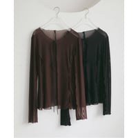 【anuke】Sheer Tulle Cardigan　※納期4月中旬〜5月中旬