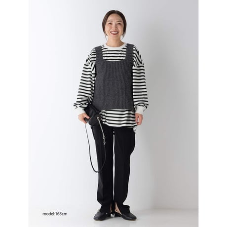 【YENN】STRIPE FORM LONG T