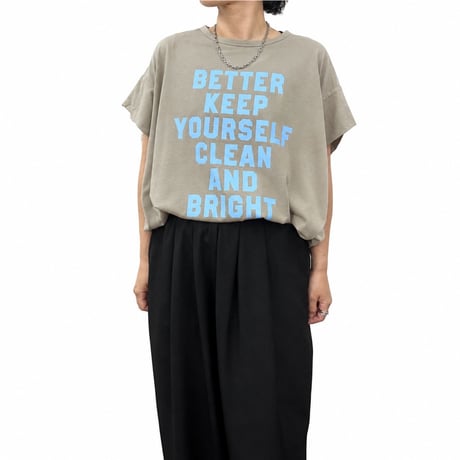 【siro de labonte】message tuck T shirt　※納期3/下～4/下