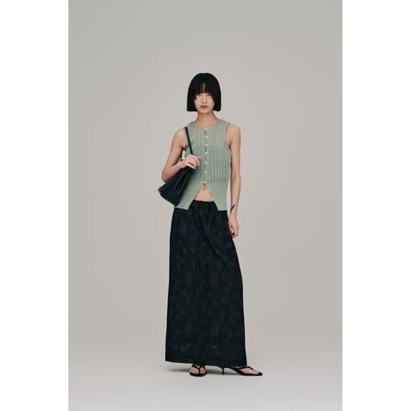 【Hella】flower jacquard skirt　※納期5月下旬～6月下旬