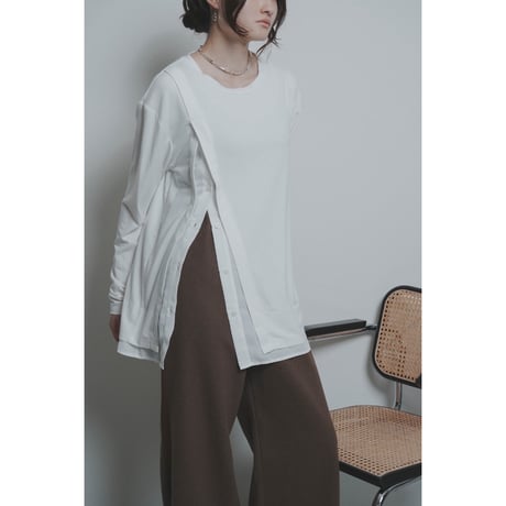 【CYAN TOKYO】シャツスリットウォームTOPS