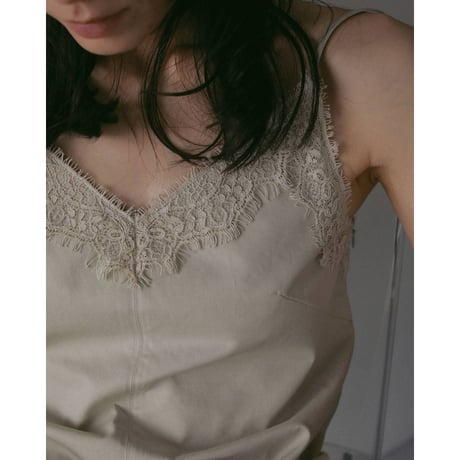 【anuke】Twill Lace Camisole　※納期3月下旬～4月下旬