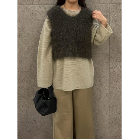 【ROSSIE】ガーター編みニットプルオーバー