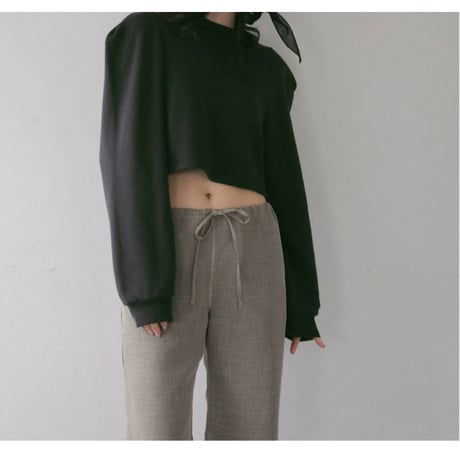 【anuke】Tweed Mesh Capripants　※納期3月下旬～4月下旬