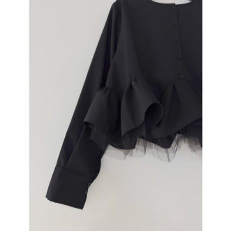 【Mewl】TULLE PEPLUM BL
