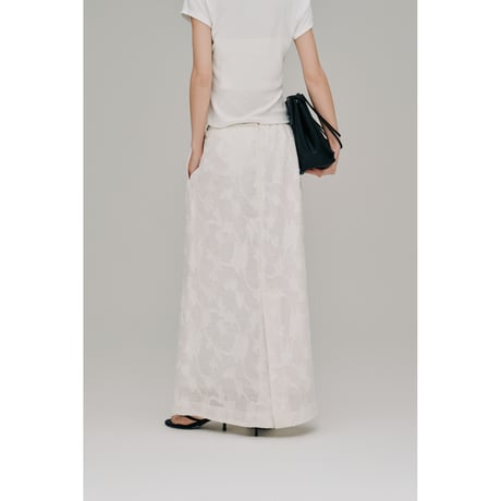 【Hella】flower jacquard skirt　※納期5月下旬～6月下旬