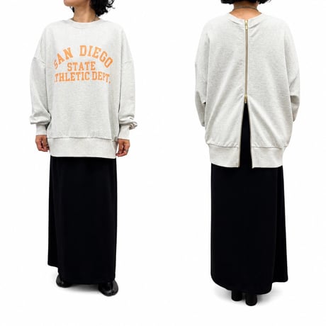 【siro de labonte】2way zipup wide pullover