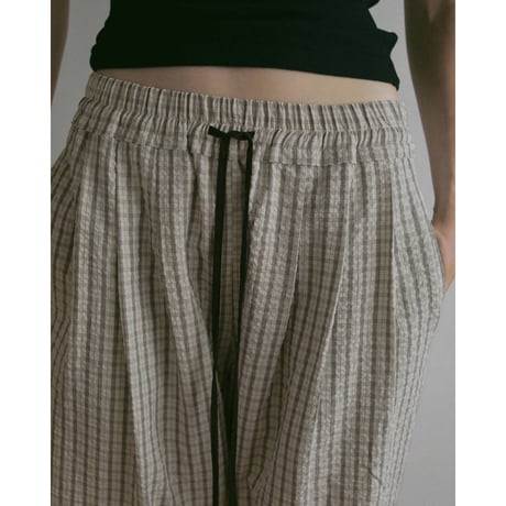 【anuke】Suckercheck Loose Pants　※納期5月上旬〜6月上旬