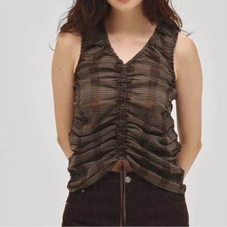 【TODAYFUL】Sheer Gather Tanktop　※納期5月上旬～6月上旬