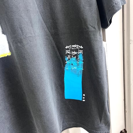 【XLsize】VINTAGE like HAND print T-shirts : 02