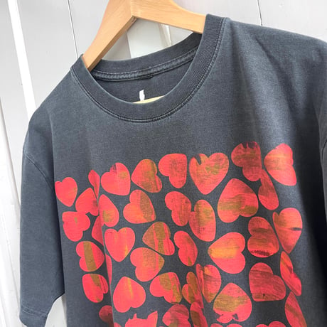 【Lsize】VINTAGE like HAND print T-shirts : 03