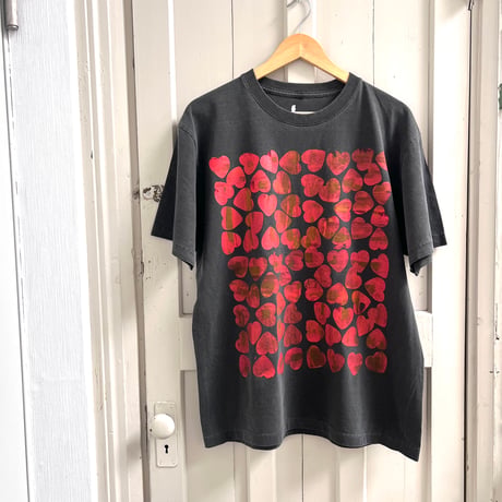 【Lsize】VINTAGE like HAND print T-shirts : 03