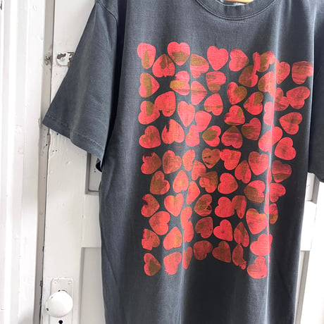 【XLsize】VINTAGE like HAND print T-shirts : 01