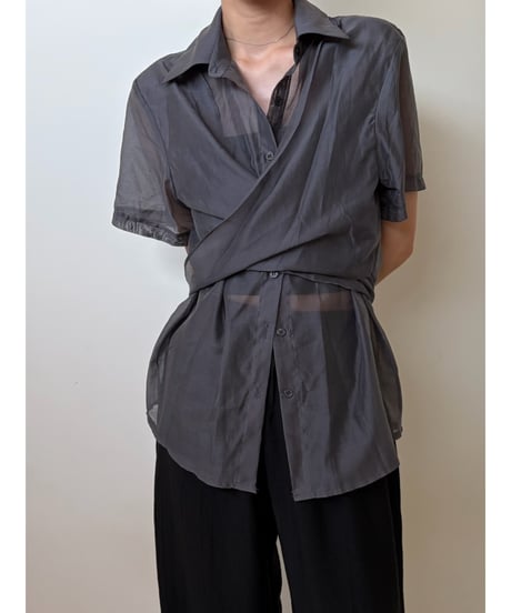 cache-coeur sheer shirt