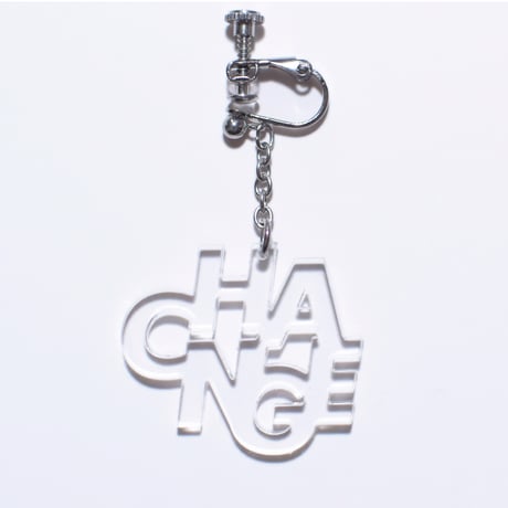 “CHANGE” earring or pierce（Mirror / Clear / F. Yellow Green）片耳