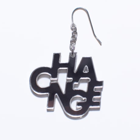 “CHANGE” earring or pierce（Mirror / Clear / F. Yellow Green）片耳