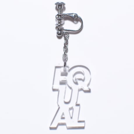 “EQUAL” earring or pierce (F.Pink / Clear / black）片耳