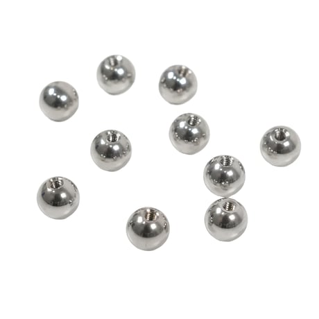 ATK21 ボディピアス 交換用ボールキャッチ 10個セット 16G対応 4mm ネジ式 サージカルステンレス316L シルバー