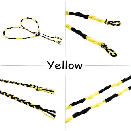 [ATK21] ペアミサンガ 手首用 WRIST 2点セット｜ブラックベース 2カラー ハンドメイド ブレスレット