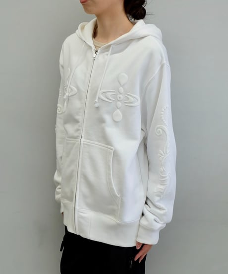 Labyrins   Botanical Hoodie White