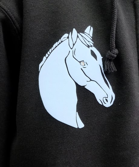 Labyrins Dont Cry Horse Zip Hoodie Black