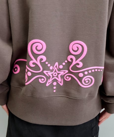 Labyrins   Botanical Hoodie Brown