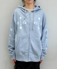 Labyrins   Botanical Hoodie Blue