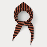 Jo Gordon / STRIPE TRIANGLE NECKERCHIEF BLACK & IRON OXIDE