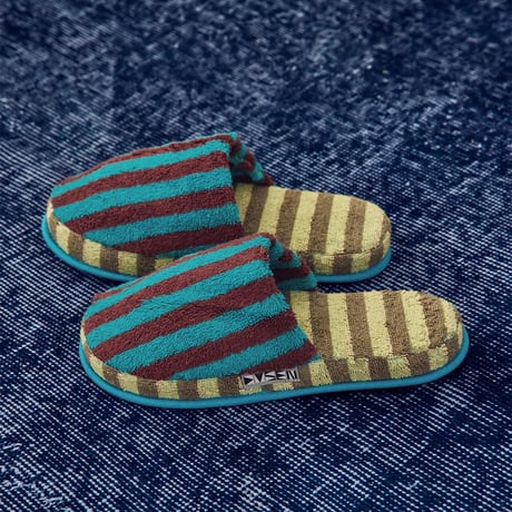 Dusen Dusen / Terry Stripe Slippers DRAGONFLY