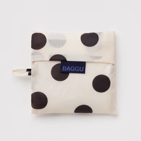 BAGGU // Standard Baggu Cream and Black Polka Dot