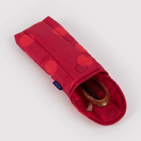 BAGGU / Puffy Glasses Sleeve Red Polka Dot
