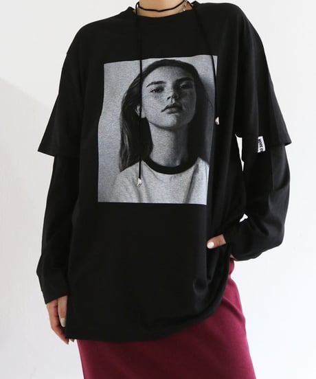 girlレイヤードロングTシャツ