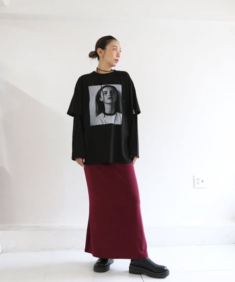 girlレイヤードロングTシャツ