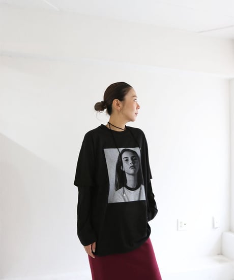 girlレイヤードロングTシャツ