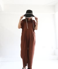 タック サロペット レディース オールインワン ワイドパンツ レーヨン混【MWEZI by ZURIsol 沖縄・宜野湾 セレクトショップ 通販】