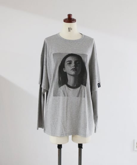 girlレイヤードロングTシャツ